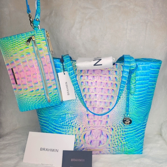 Brahmin 2 SET Purse Bag Tote Wallet Pouch NWT RARE - Picture 8 of 10